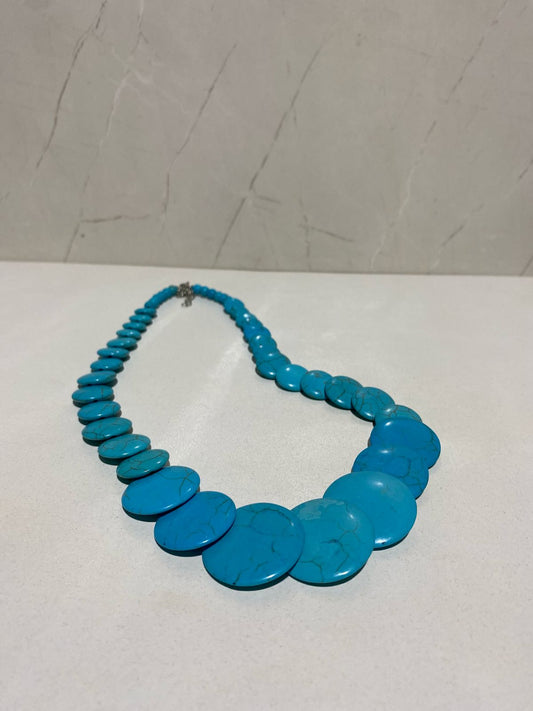 Colar madrepérola azul turquesa